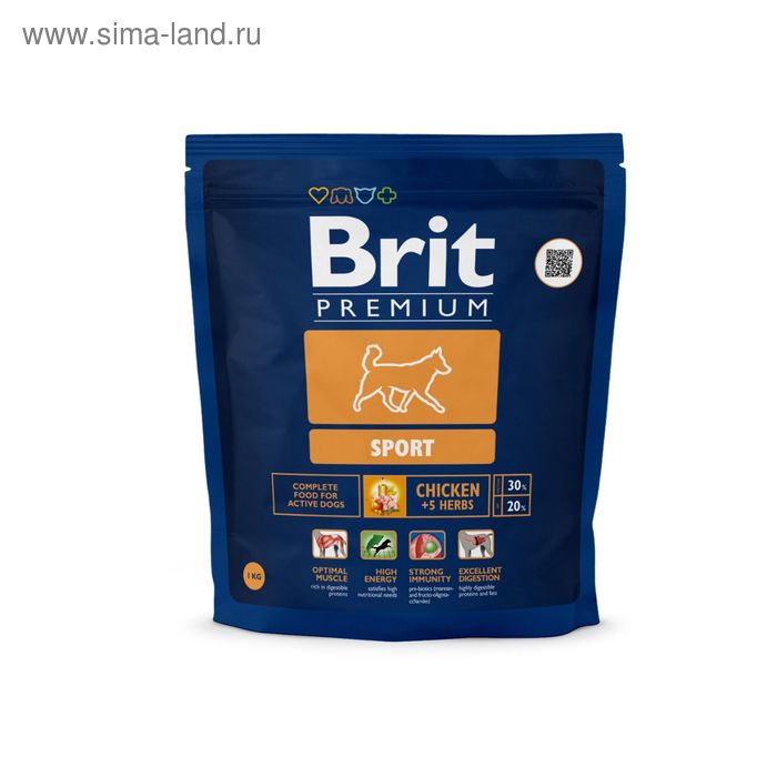 Сухой корм Brit Premium Dog Sport для активных собак, 1 кг - Фото 1