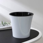 Кашпо для цветов со вставкой Santino «Арте», 1.2 л, пластик, бело-чёрное - Фото 2