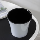 Кашпо для цветов со вставкой Santino «Арте», 1.2 л, пластик, бело-чёрное - Фото 3