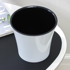 Кашпо для цветов со вставкой Santino «Арте», 2 л, пластик, бело-чёрное - Фото 3