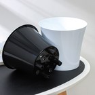 Кашпо для цветов со вставкой Santino «Арте», 2 л, пластик, бело-чёрное - Фото 4