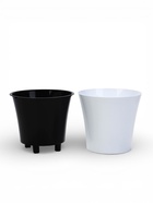 Кашпо для цветов со вставкой Santino «Арте», 3.5 л, пластик, бело-чёрный - Фото 4
