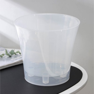 Кашпо для цветов со вставкой «Арте», 5 л, прозрачное