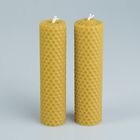 Набор свечей из вощины медовой 13 см, 2 шт 8 марта - Фото 1