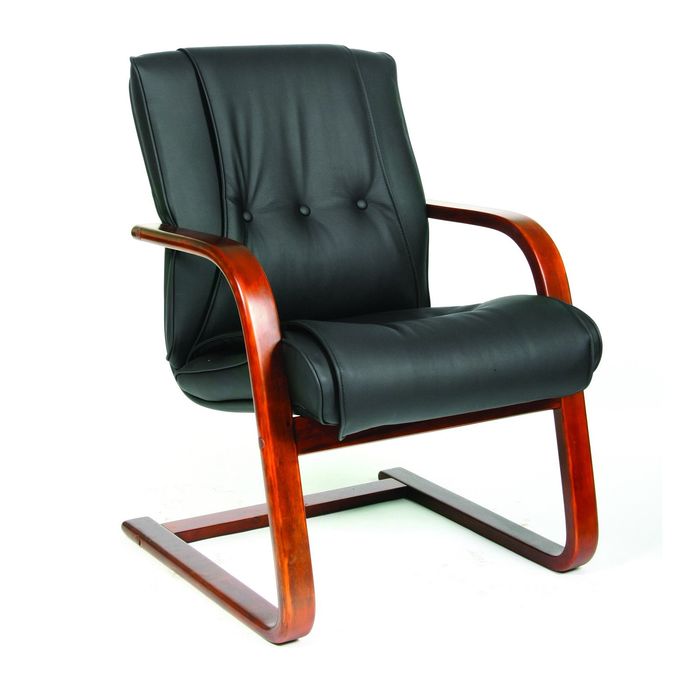 Кресло офисное Chairman 653V черная кожа