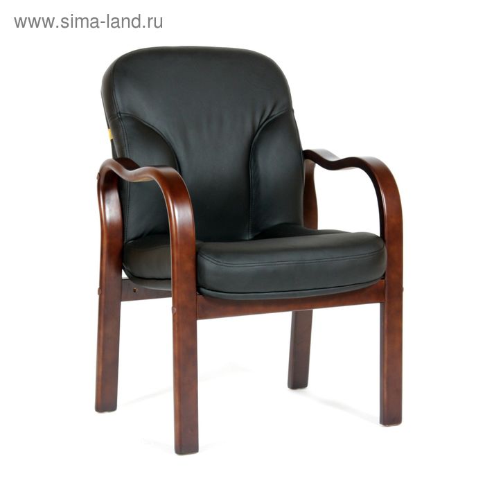 Кресло офисное Chairman 658 кожа черная - Фото 1