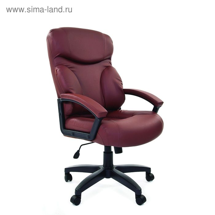 Кресло руководителя Chairman 435 LT экопремиум коричневая - Фото 1