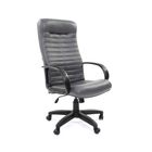 Кресло руководителя Chairman 480 LT кожзам Terra 117 серый - фото 110056637