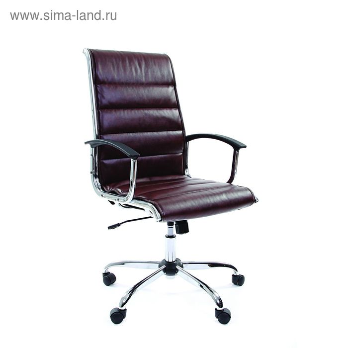 Кресло руководителя Chairman 760 Экокожа коричневый - Фото 1