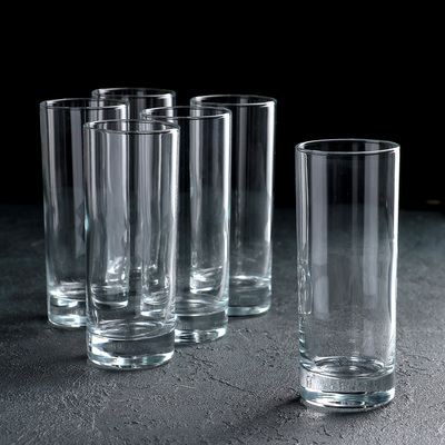 Набор высоких стеклянных стаканов Island, 330 мл, 6 шт