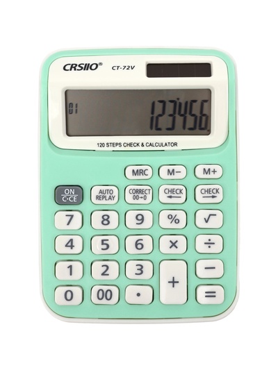 Калькулятор настольный 12-разрядный CT-72V, зелёный