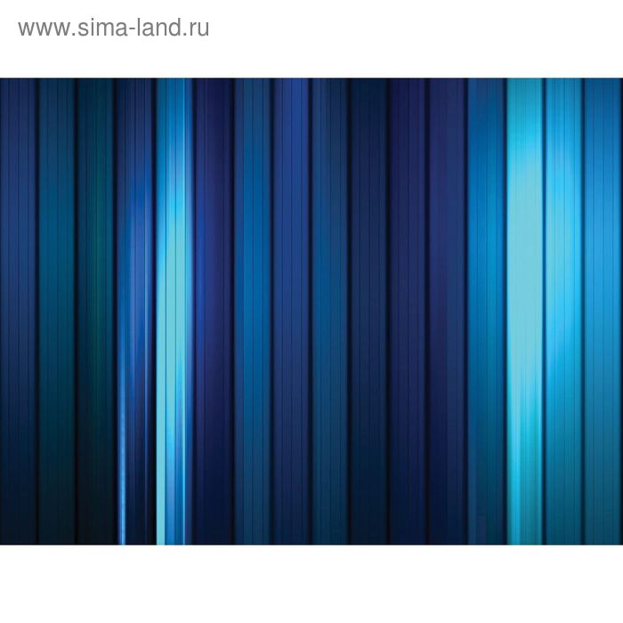 Стеклянный фартук закаленное стекло М1 "Синяя полоса", 600х600х4 - Фото 1