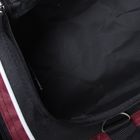 Сумка спортивная, отдел на молнии, 2 наружных кармана, цвет чёрный/бордовый - Фото 5