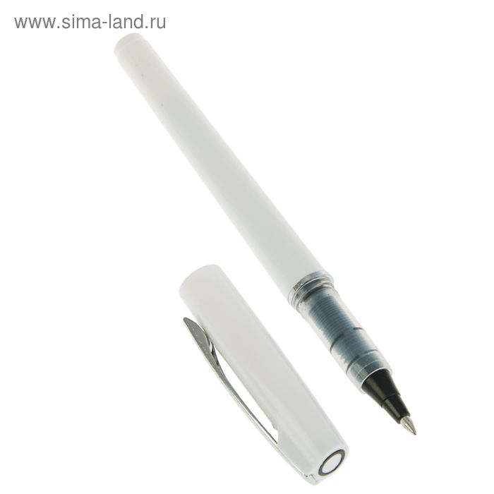 Ручка-роллер Eurasia Lamark 648, узел 0.5мм, чернила чёрные, корпус белый - Фото 1