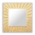 Зеркало SUNSHINE QU, древесина, золотистое 90х90х6 см - Фото 1