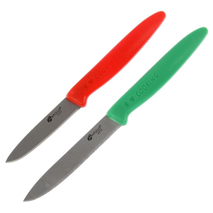Набор ножей Apollo Genio, 2 предмета: нож для овощей + нож для нарезки, цвет МИКС - Фото 1