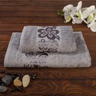 Комплект махровых полотенец Belissimo 70х140, 50х90 см, цвет серый, бамбук - Фото 1