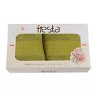 Комплект махровых полотенец в коробке Fidan Soffi, размер 50х90 см, 70х130 см, цвет зелёный, бамбук - Фото 2