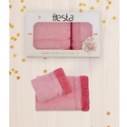 Комплект махровых полотенец Roses 50х90, 70х140 см, цвет розовый, бамбук - Фото 1