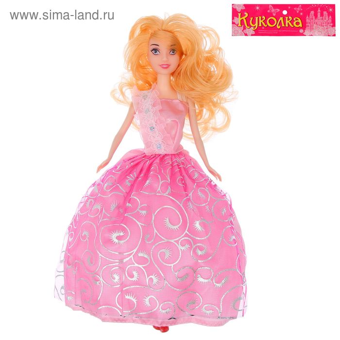 Кукла модель "Лиза" в платье, МИКС - Фото 1