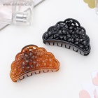 Крабик для волос «Прозрачный», цветочный, 8 см, МИКС (комплект 11 шт) - фото 54692904