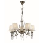 Люстра BASILIA E14 5х40W 220V бронзовый/ткань/декор. цепочки - Фото 2