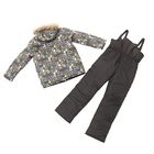 Костюм для мальчика (куртка, полукомбинезон), рост 158 см, принт чёрный КМ-68 - Фото 2