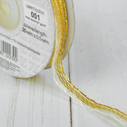 Лента капроновая, 10 мм,25±1 м, №001, цвет бело-золотой - Фото 2
