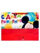 Пакет подарочный «С днём рождения!», 61×46×20 см, упаковка, Микки Маус - Фото 4