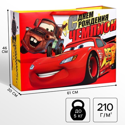 Пакет ламинат горизонтальный «Чемпиону», 61 × 46 × 20 см