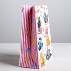 Пакет подарочный ламинированный вертикальный, упаковка, «Забавные коты», ML 23 х 27 х 11.5 см - Фото 2