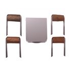 Набор: стол и 4 стула, МДФ ССТ-К, цвет металлик - Фото 2