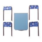 Набор: стол, 4 стула, цвет синий - Фото 2