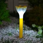 Садовый светильник Uniel Yellow crocus на солнечной батарее, 6 × 30.5 × 6 см, свечение белое - фото 8526727