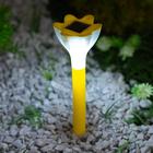 Садовый светильник Uniel Yellow crocus на солнечной батарее, 6 × 30.5 × 6 см, свечение белое - Фото 3