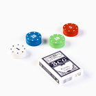 Покер, набор для игры (карты 54 шт, фишки 24 шт с номиналом) - фото 3652079