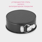 Форма для выпечки Доляна «Элин. Круг», d=18 см, разъёмная, антипригарное покрытие, чёрная - Фото 2