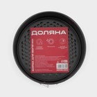 Форма для выпечки Доляна «Элин. Круг», d=18 см, разъёмная, антипригарное покрытие, чёрная - Фото 4