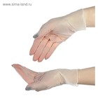 Перчатки виниловые, неопудренные, нестерильные, размер M, 50 пар, прозрачные - Фото 3