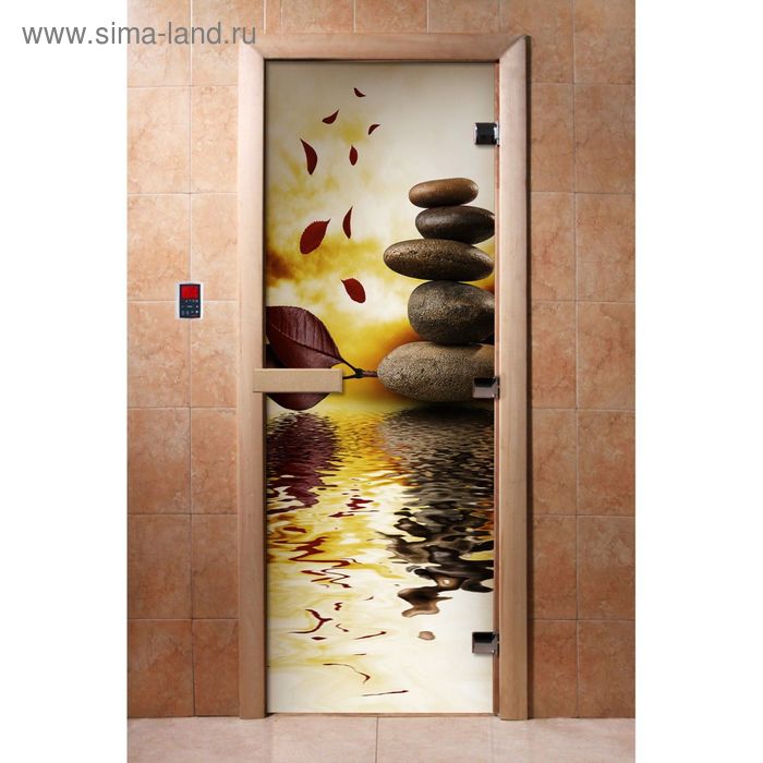 Дверь с фотопечатью, стекло 8 мм, размер коробки 190 × 70 см, правая, цвет А056 - Фото 1