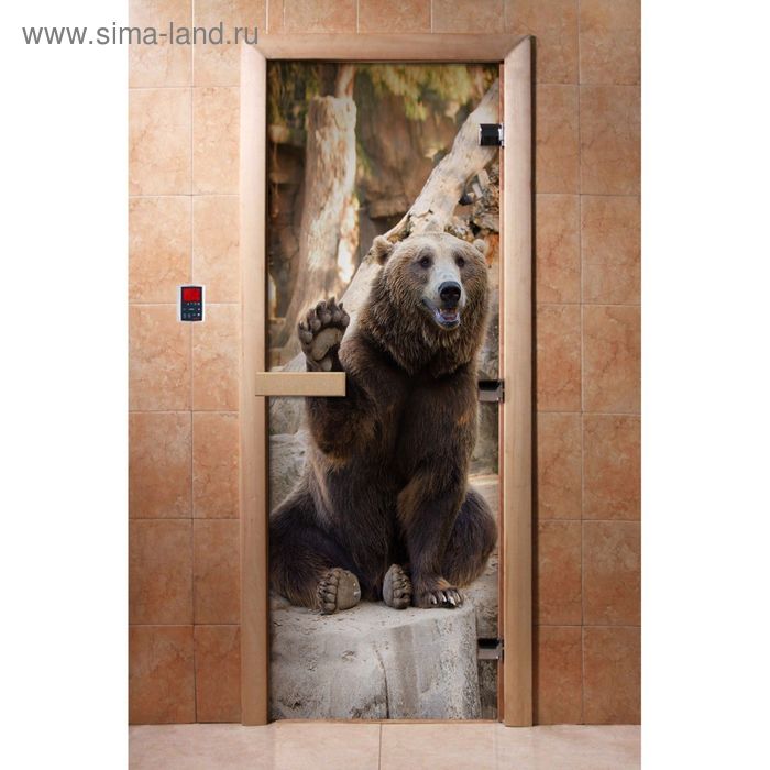 Дверь стеклянная, размер коробки 190 × 70 см, 8 мм, с фотопечатью - Фото 1