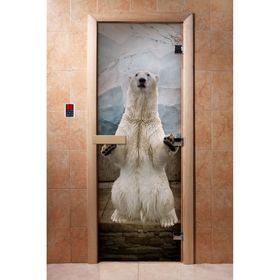 Дверь с фотопечатью, стекло 8 мм, размер коробки 190 × 70 см, правая, цвет А063