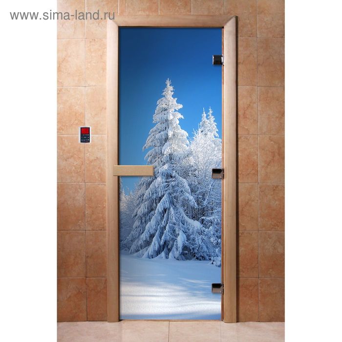 Дверь с фотопечатью, стекло 8 мм, размер коробки 190 × 70 см, правая, цвет А079 - Фото 1