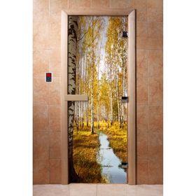 Дверь с фотопечатью, стекло 8 мм, размер коробки 190 × 70 см, правая, цвет А082
