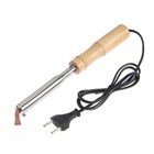 Паяльник ТУНДРА, деревянная рукоятка, плоское медное жало, 75 Вт, 220 В - Фото 8