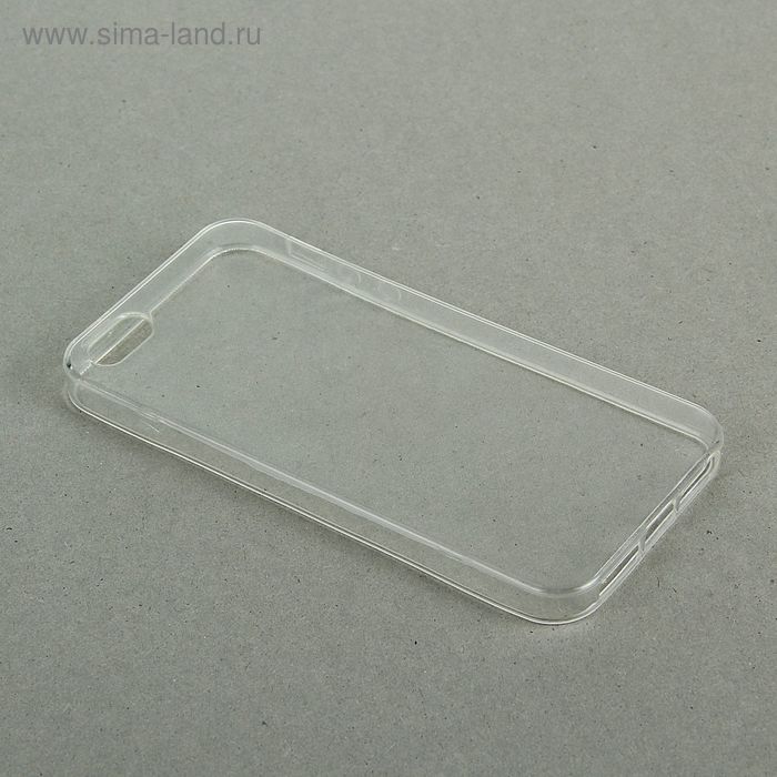 Чехол LuazON для телефона iPhone 5/5S, силиконовый, тонкий, прозрачный - Фото 1