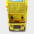 Короб стеллажный для хранения с крышкой Доляна «Школьный автобус», 55×26×32 см, 2 отделения, цвет жёлтый - Фото 6