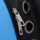 Рюкзак для переноски кошек и собак, с окном, 32×22×43 см, голубой - Фото 7