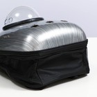 Рюкзак для переноски животных с окном для обзора, 32 х 25 х 42 см, серебристо-чёрный - Фото 8