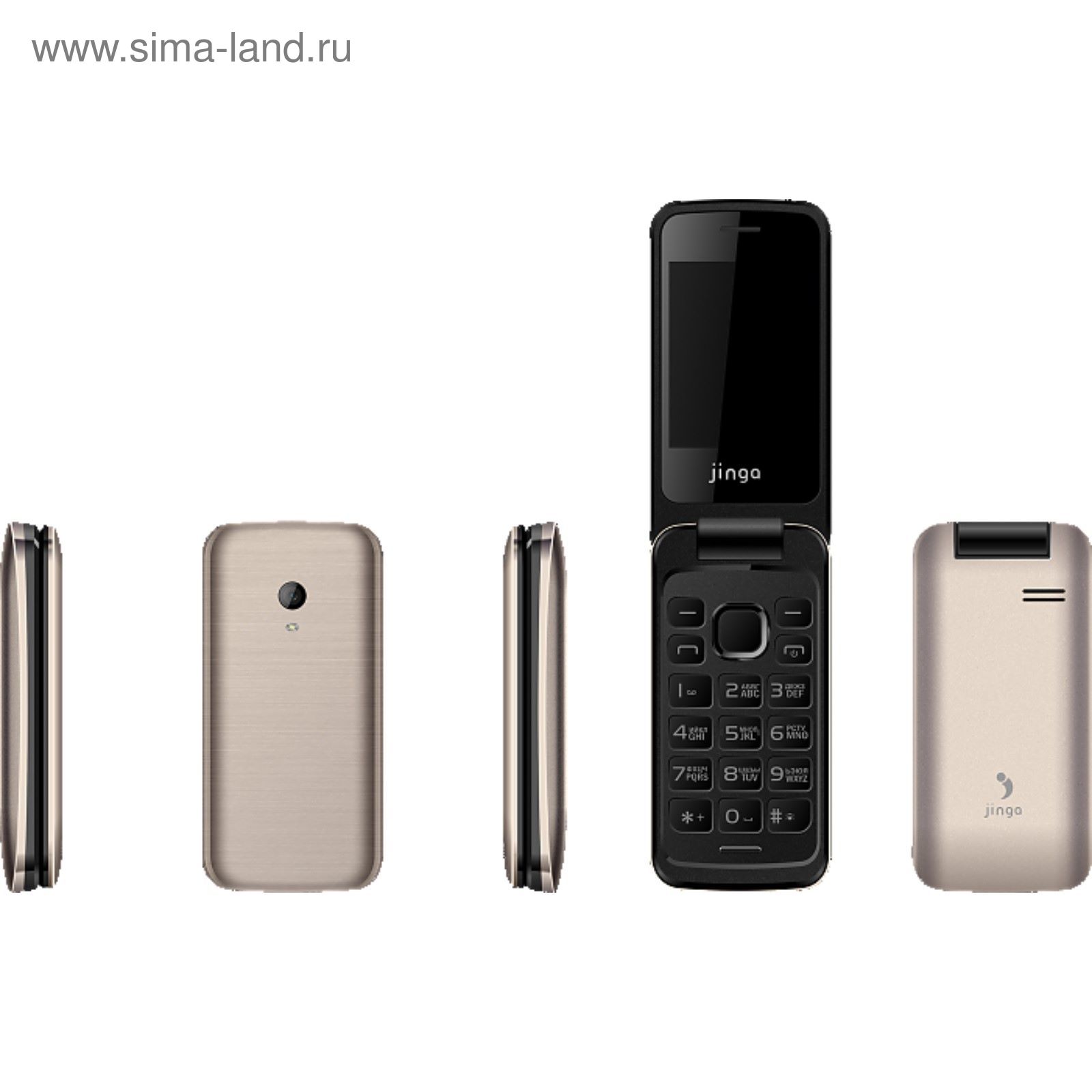 Сотовый телефон Jinga Simple F510 Золотой (2130403) - Купить по цене от 1  892.58 руб. | Интернет магазин SIMA-LAND.RU